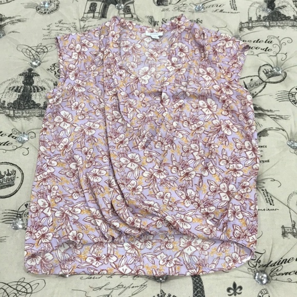 Halogen Surplice Cap Sleeve Blouse - Picture 2 of 5